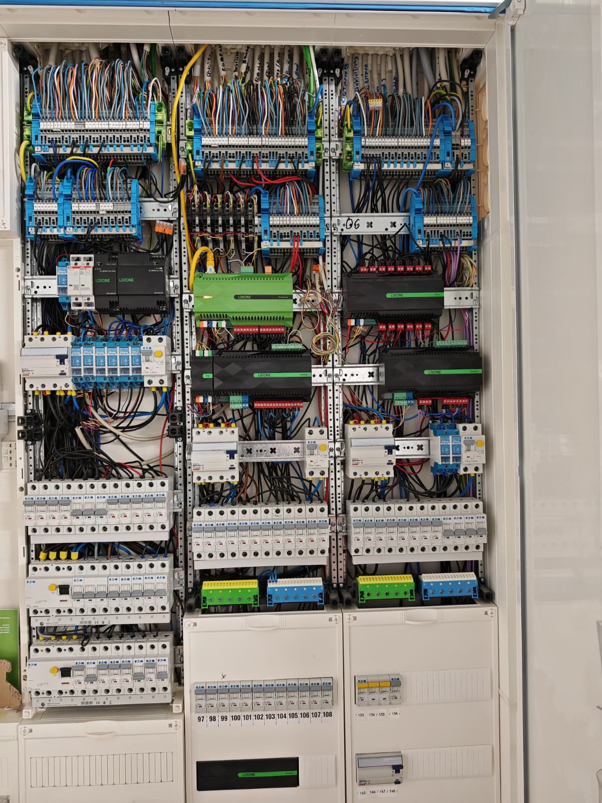 Vollausgebauter Loxone Schaltschrank